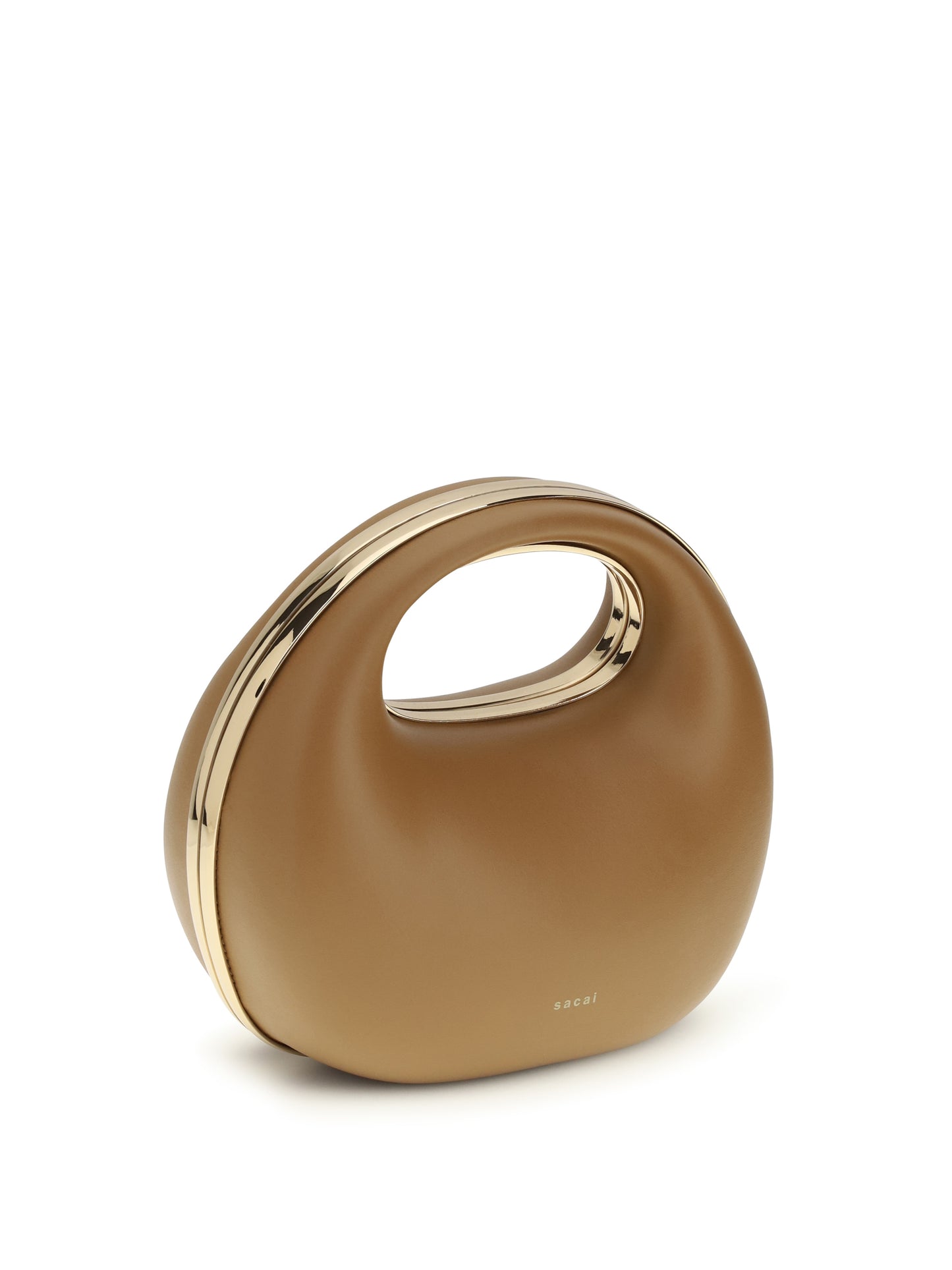 Rigid Handbag Camel Calf Leather