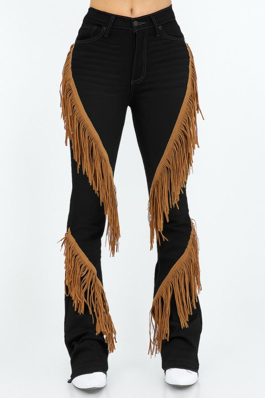 GJG Denim Western Fringe Boot Cut