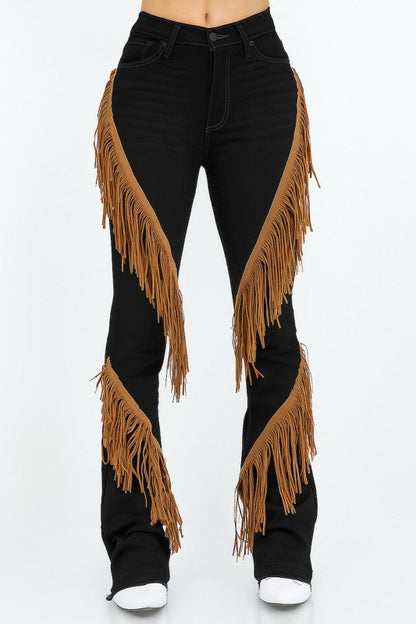 GJG Denim Western Fringe Boot Cut
