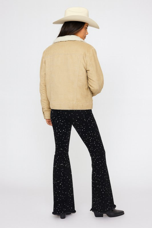 GJG Denim | Vegas Glam Rhinestone Bell Bottom Jeans – Black