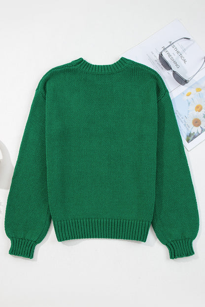 Threaded Pear Monamara Bow Graphic Christmas Sweater