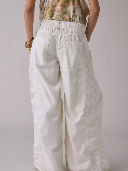 High-Waisted Cargo Wide-Leg Pants