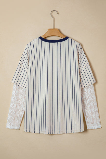 Threaded Pear Holly Faux Two Piece Top