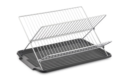 17 inch X Shaped Stainless Steel 2-Tier Dish Rack for Kitchen Counter