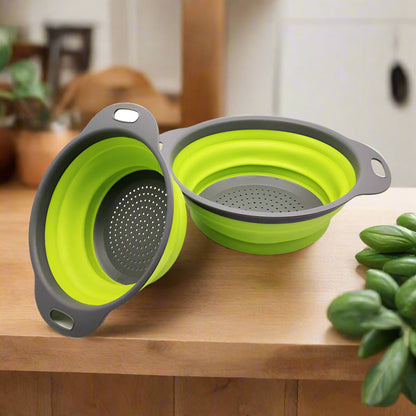 🥦 Foldable Silicone Colander – Space-Saving Strainer