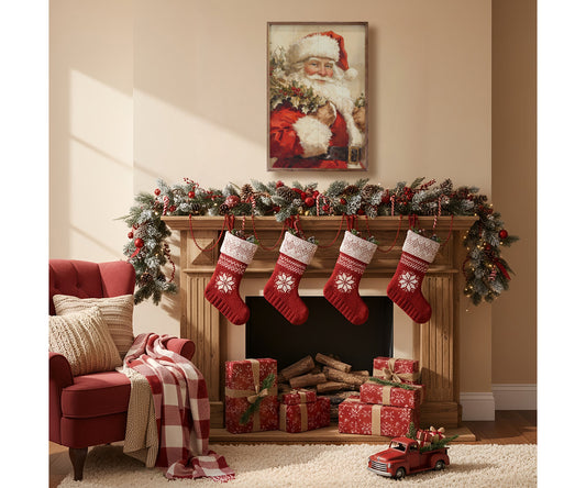 Kendrick Home Santa With Black Belt And Mistletoe