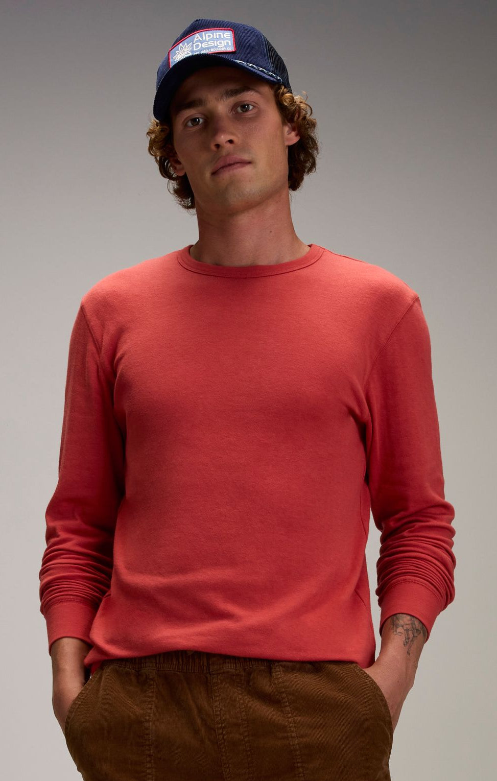 Alpine Design Men's Ad Peak Ls Long Sleeve Duofold Crew Upf 50+ Shirt Tee