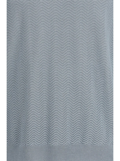 Short-Sleeved Cotton-Silk Sweater