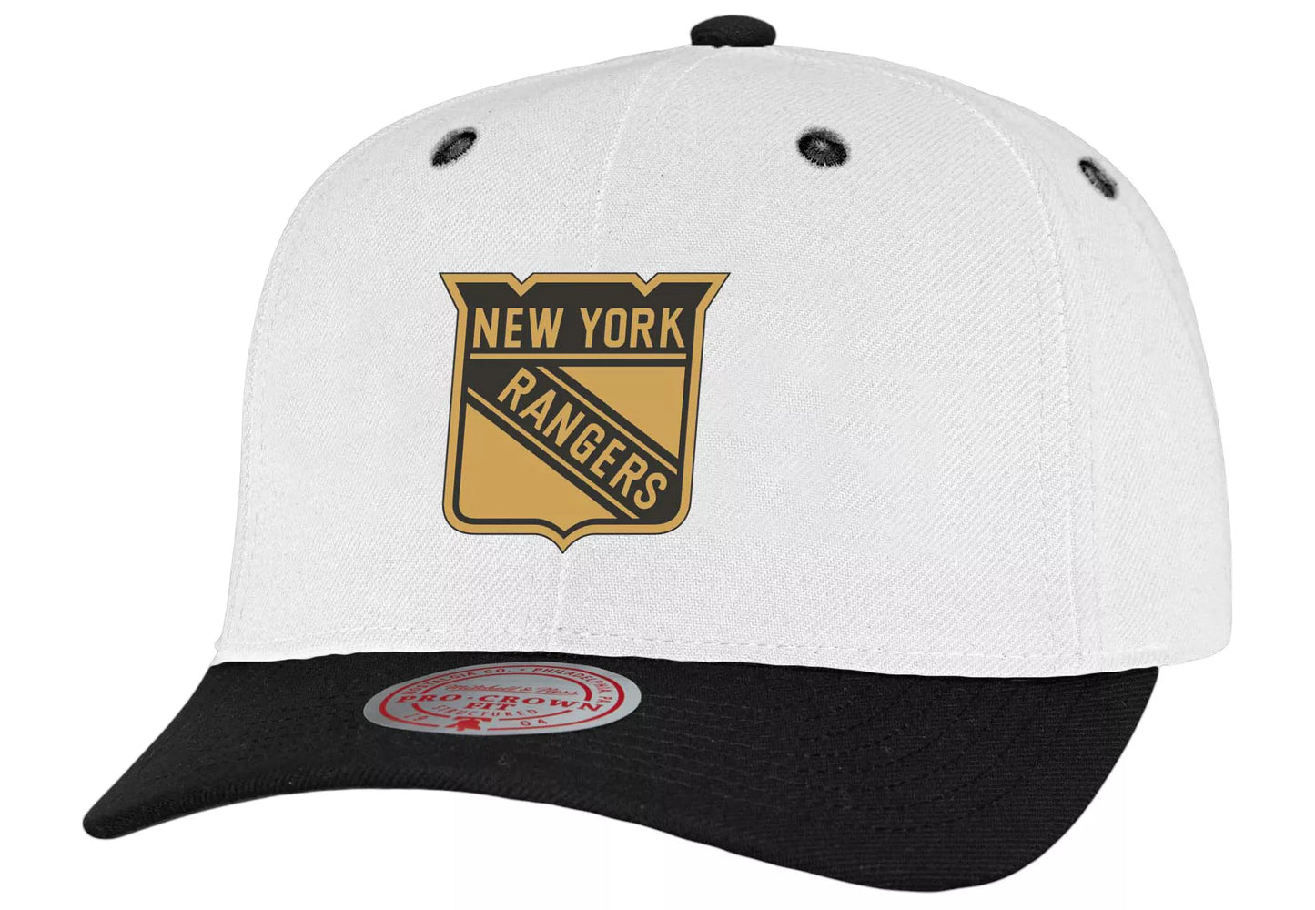 Men's Mitchell & Ness Nhl Black Gold Pc Snapback Rangers