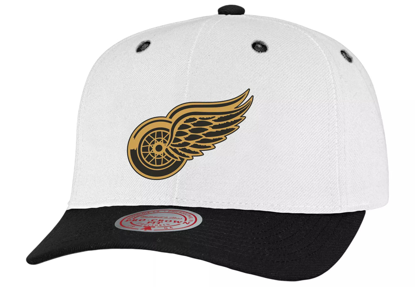 Men's Mitchell & Ness Nhl Black Gold Pc Snapback Red Wings