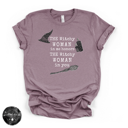 The Witchy Woman in Me White Tee ( WHITE DESIGN) | Witchy Graphic T-Shirt