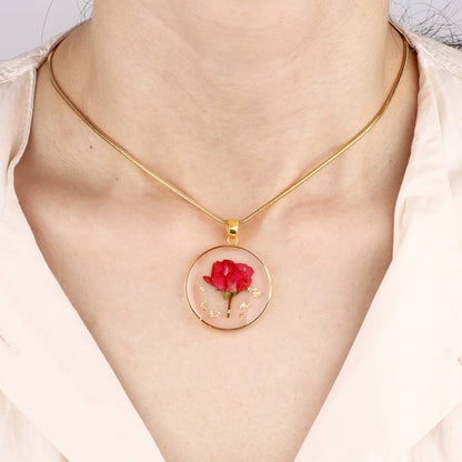 Mint & Lily Pressed Birth Flower Necklace