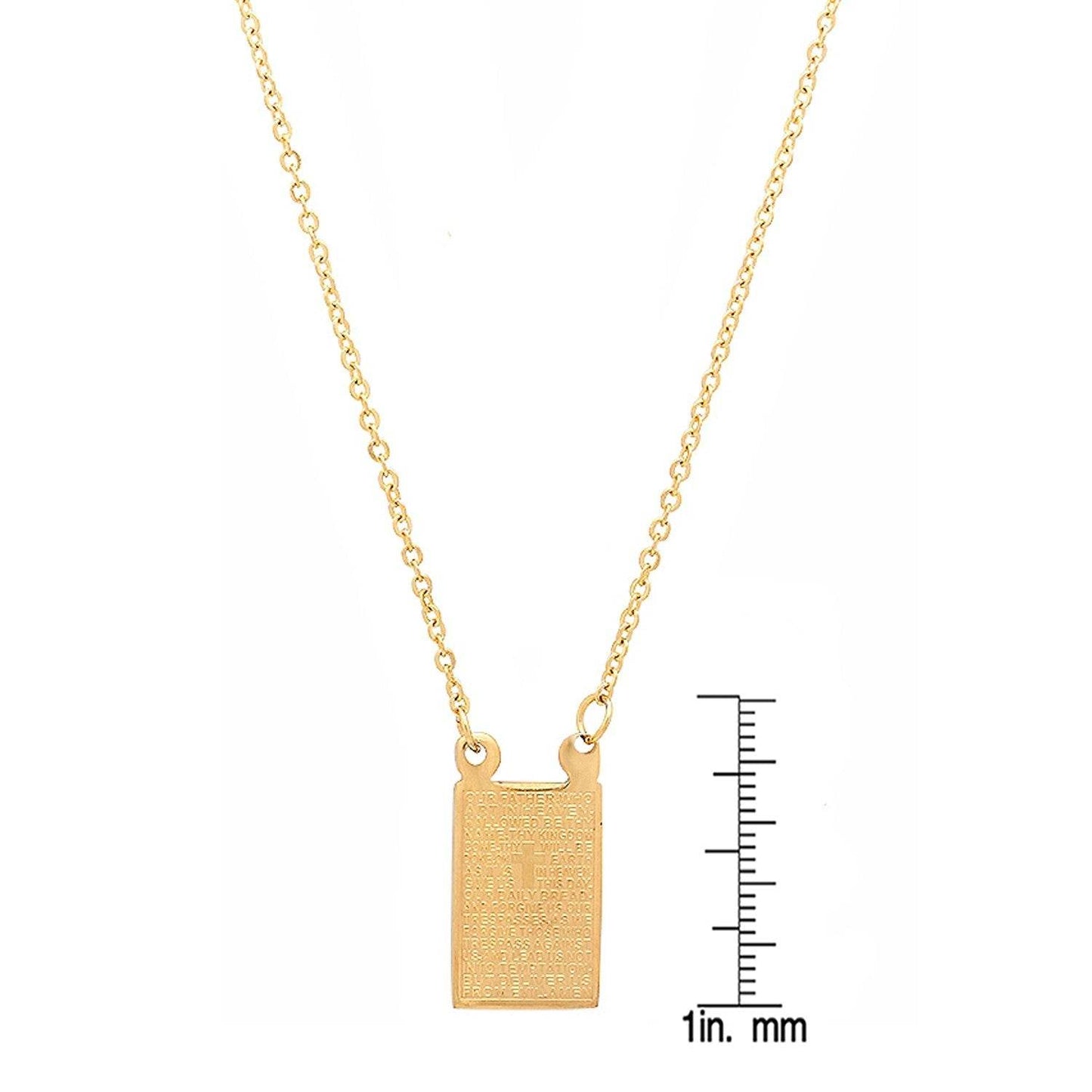 Lords Prayer Scapular Necklace
