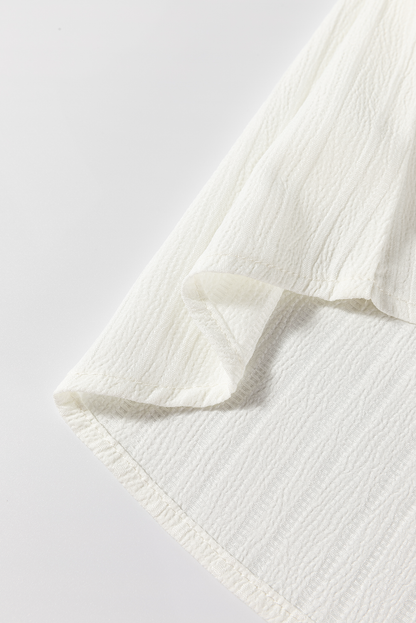 Threaded Pear Ramila Textured Colorblock Elegant Blouse