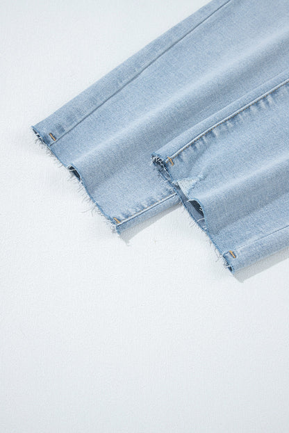 Threaded Pear Kimberly Length Distressed Skinny Jeans