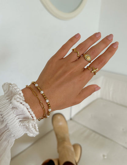 Elevated Faith Textured Wavy Ring