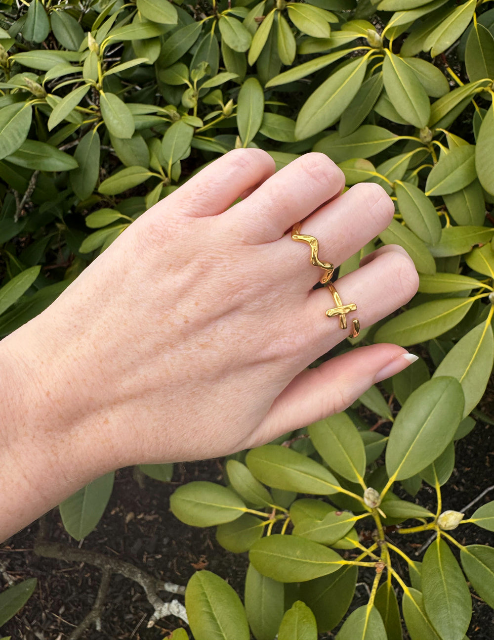 Elevated Faith Textured Wavy Ring