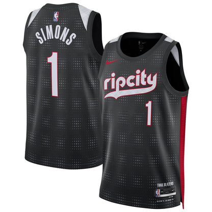 Nike Youth Trail Blazers Anfernee Simons 2024/25 Swingman Player Jersey City Edition