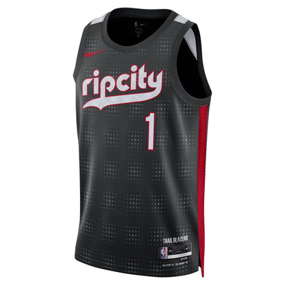 Nike Youth Trail Blazers Anfernee Simons 2024/25 Swingman Player Jersey City Edition