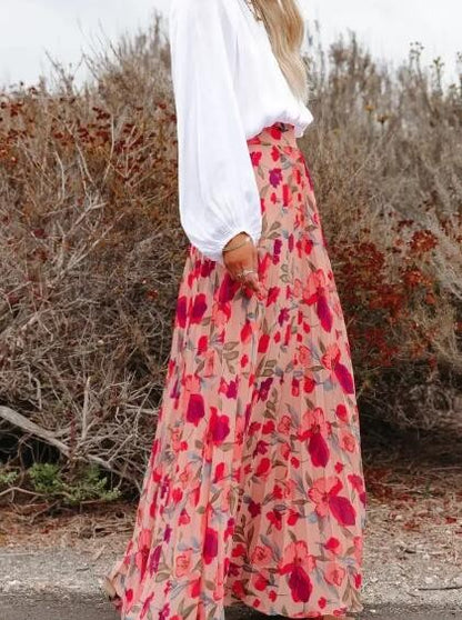 Miss Sparkling |Floral Maxi Skirt