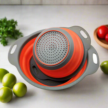 🥦 Foldable Silicone Colander – Space-Saving Strainer