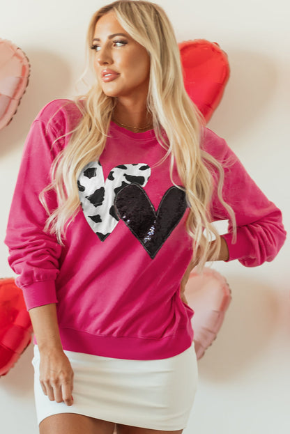 Threaded Pear Whitley Heart Patch Graphic Sweatshirt