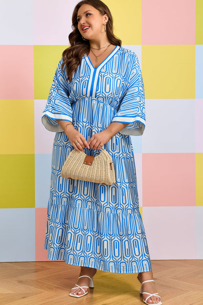 Threaded Pear Siya Bracelet Sleeve Long Plus Dress