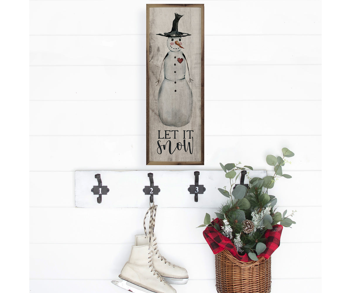 Kendrick Home Let It Snow Snowman Whitewash