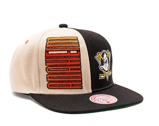 Men's Mitchell & Ness Nhl Pop Panel Snapback Ducks - Off White