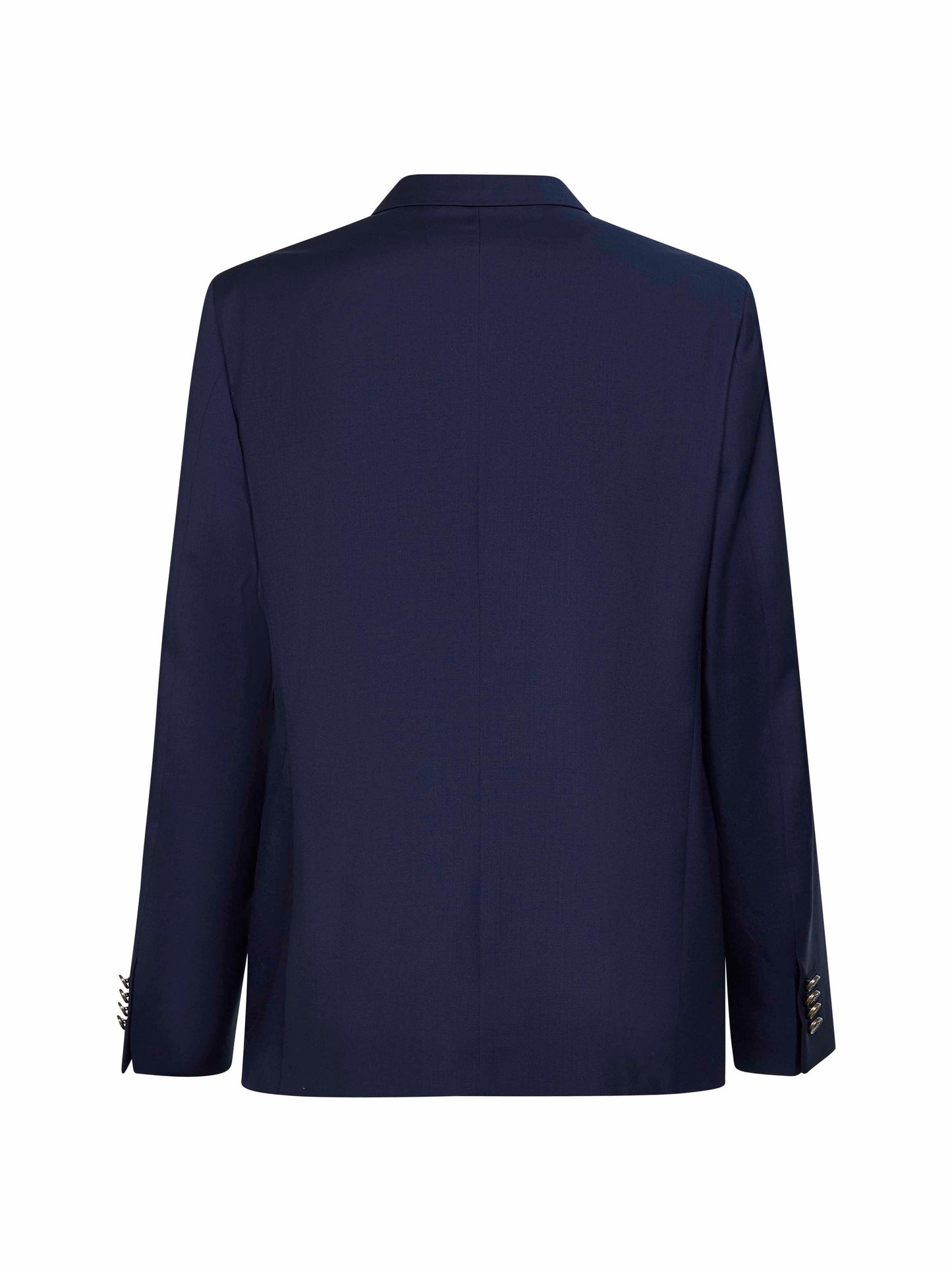 Blue Wool Single-Breasted Jacket
