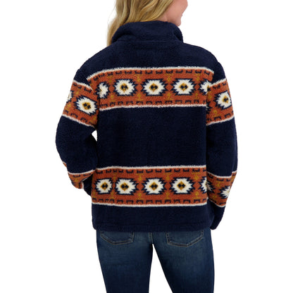 Lucky Brand Women's Sherpa Jacket - Navy Multi
