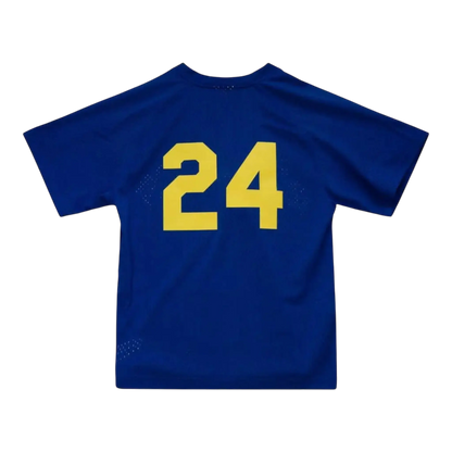 Mitchell & Ness Authentic Mesh BP Seattle Mariners 1991 Ken Griffey Jr. Men Baseball Jersey Dark Royal