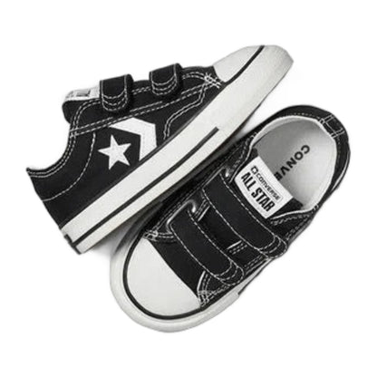 Converse Star Player 76 Baby/Toddler (TD) Sneakers — Black/White Canvas