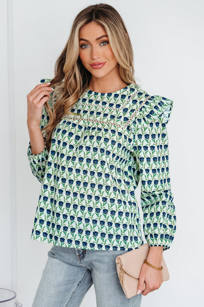 Threaded Pear Amalia Long Sleeve Blouse Long Sleeve Top
