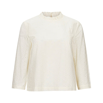 Organic Ruffle Neck Top