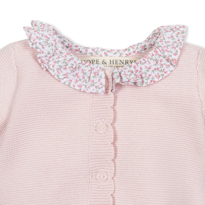 Organic Ruffle Collar Sweater Romper