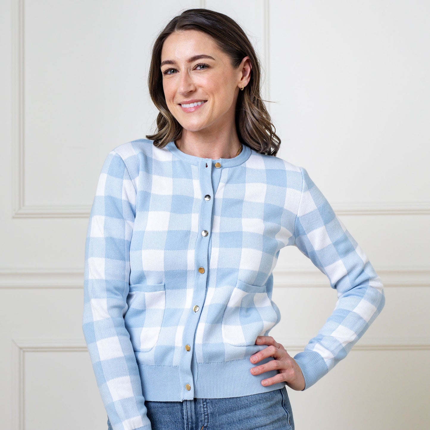 Organic Intarsia Sweater Cardigan