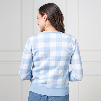 Organic Intarsia Sweater Cardigan