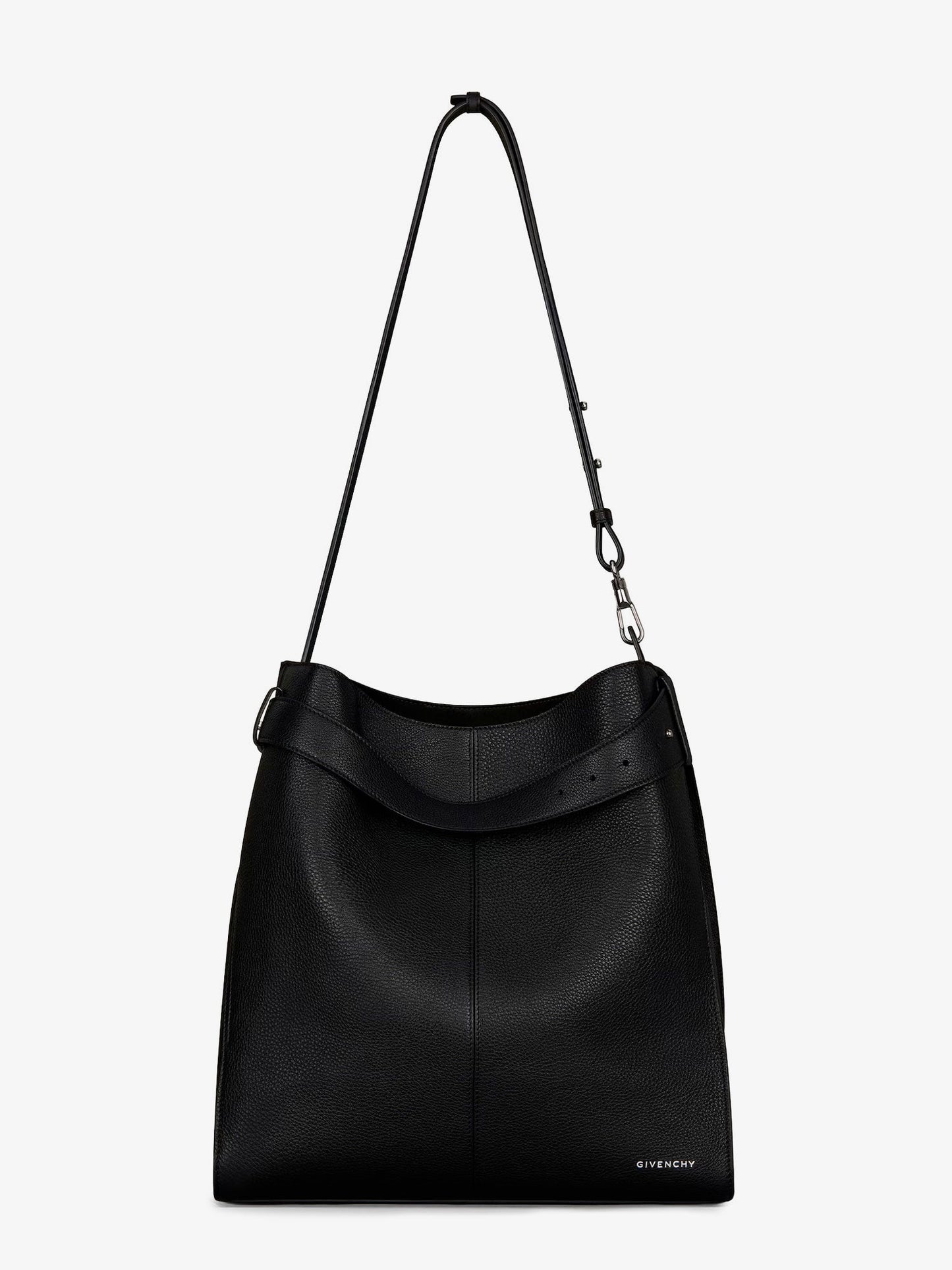 Belted Leather Shoulder Bag
