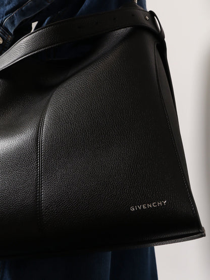 Belted Leather Shoulder Bag