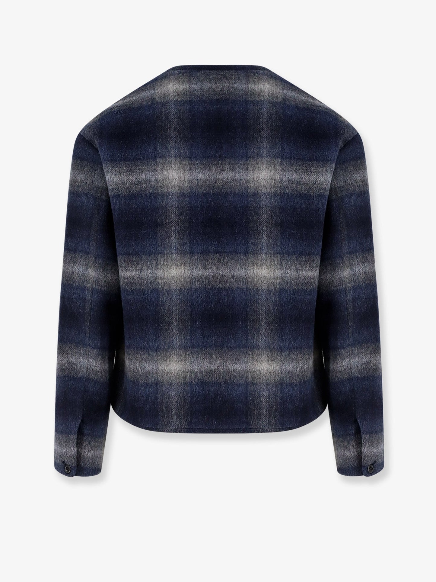 Checked V-Neck Blazer