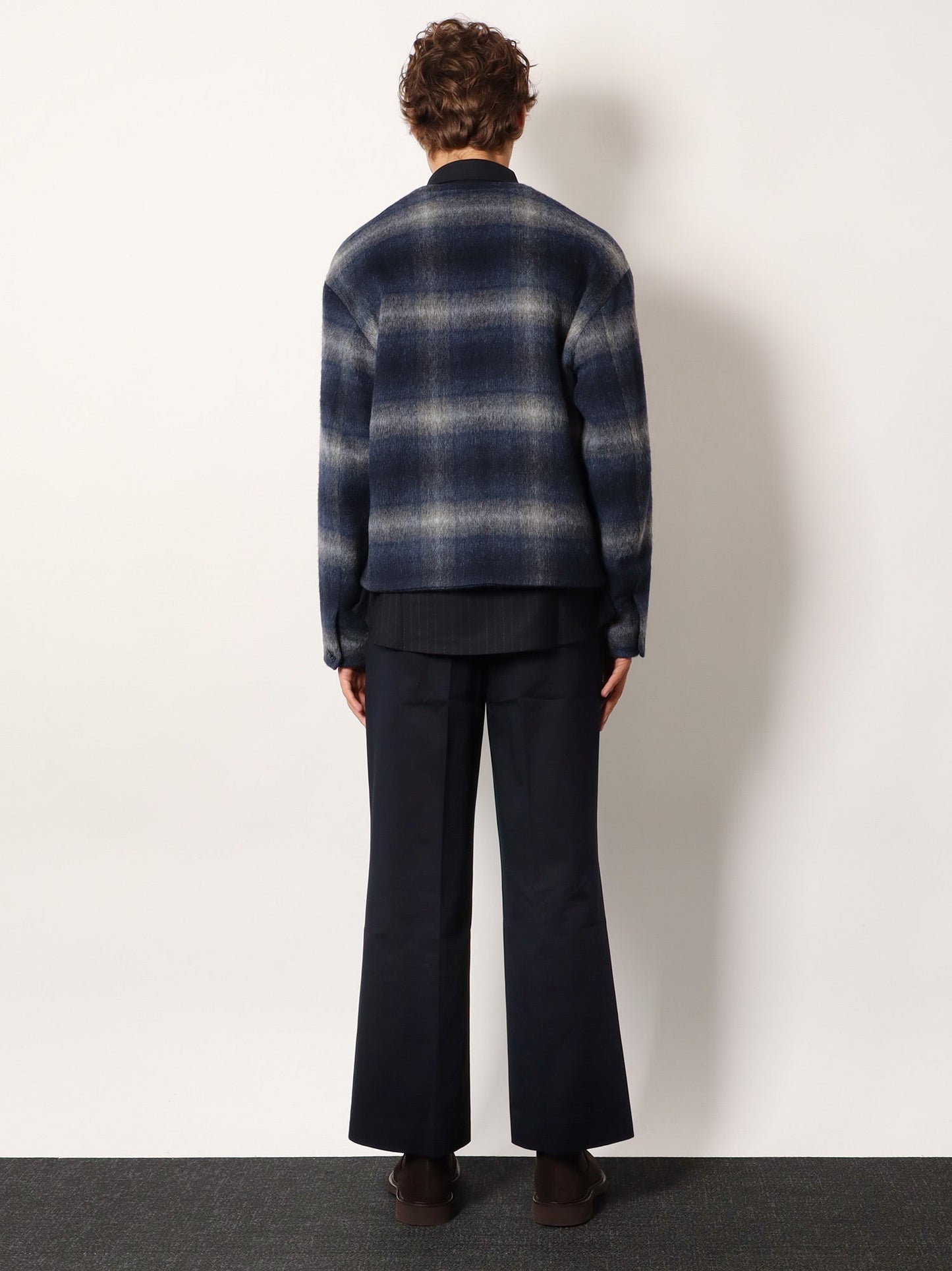 Checked V-Neck Blazer