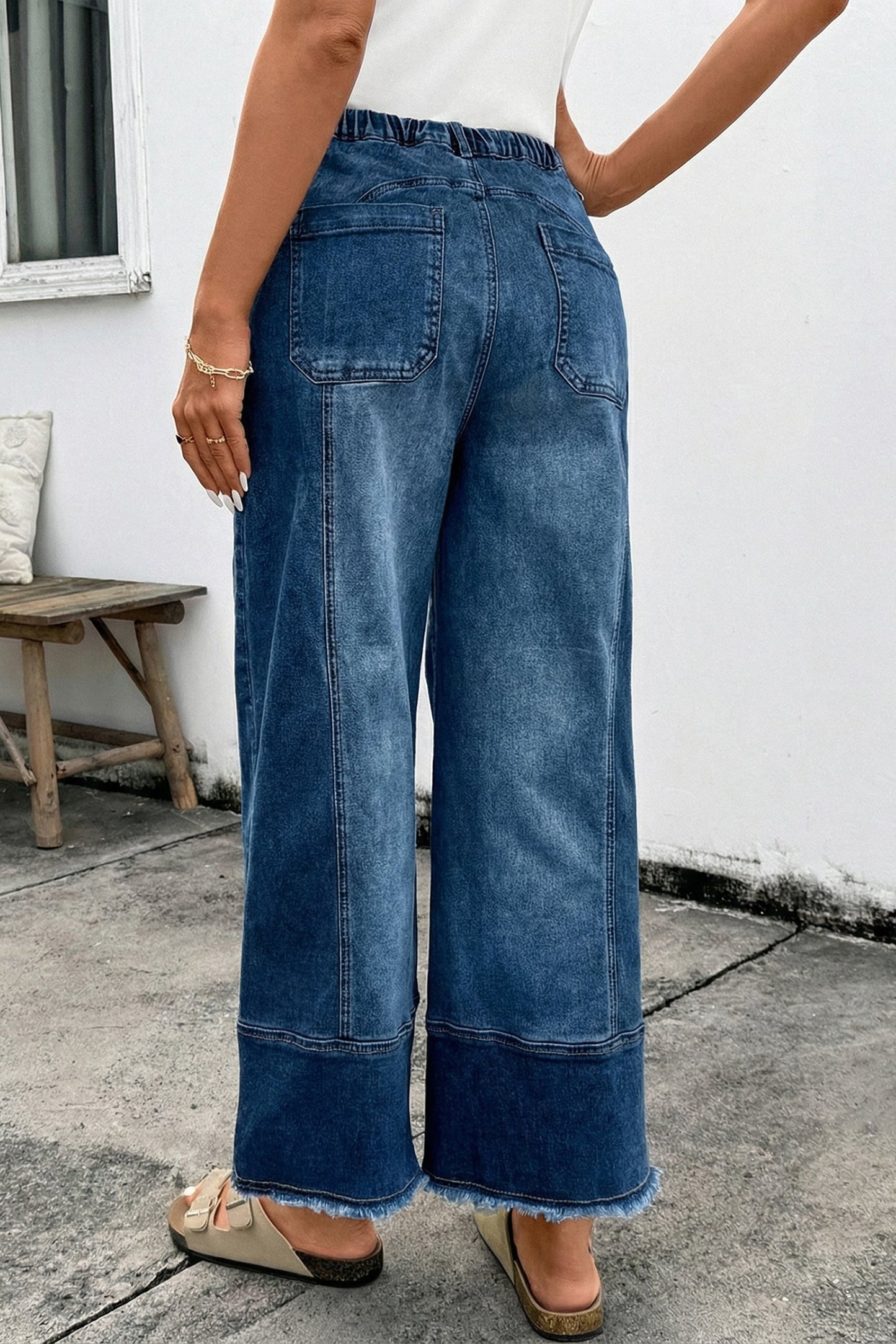 Threaded Pear Aleah Hem Wide Leg Pants