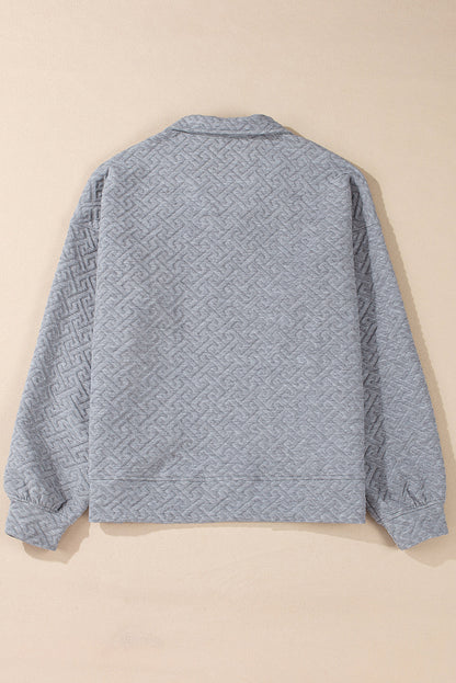 Threaded Pear Saige Half Zipper Collared Sweatshirt