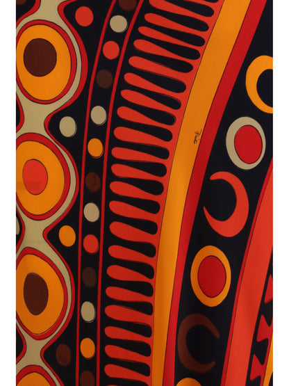 Skirt Solei Satin Orange/Black