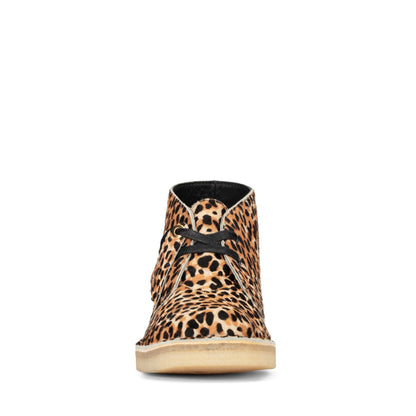 Clarks Women's Desert Boot Leopard Print Pony Booties