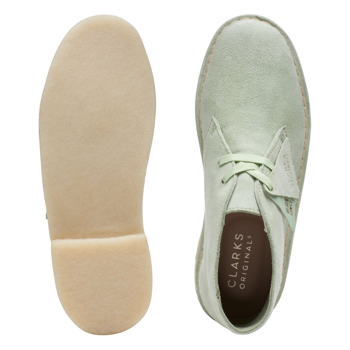 Clarks Women's Desert Boot Pale Green Booties