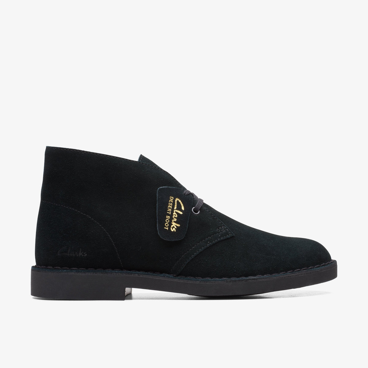 Clarks Mens Desert Boot Evo - Black Suede