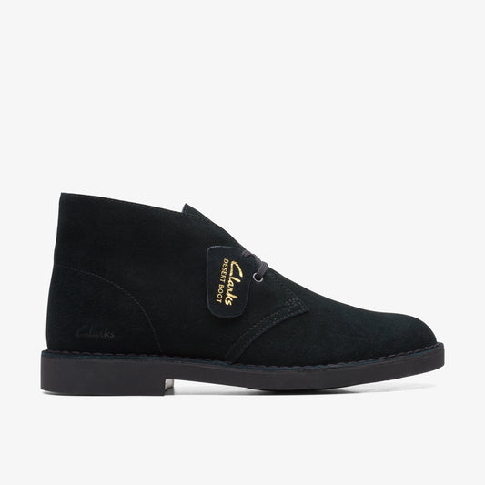 Clarks Mens Desert Boot Evo - Black Suede