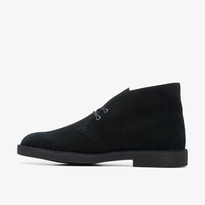 Clarks Mens Desert Boot Evo - Black Suede